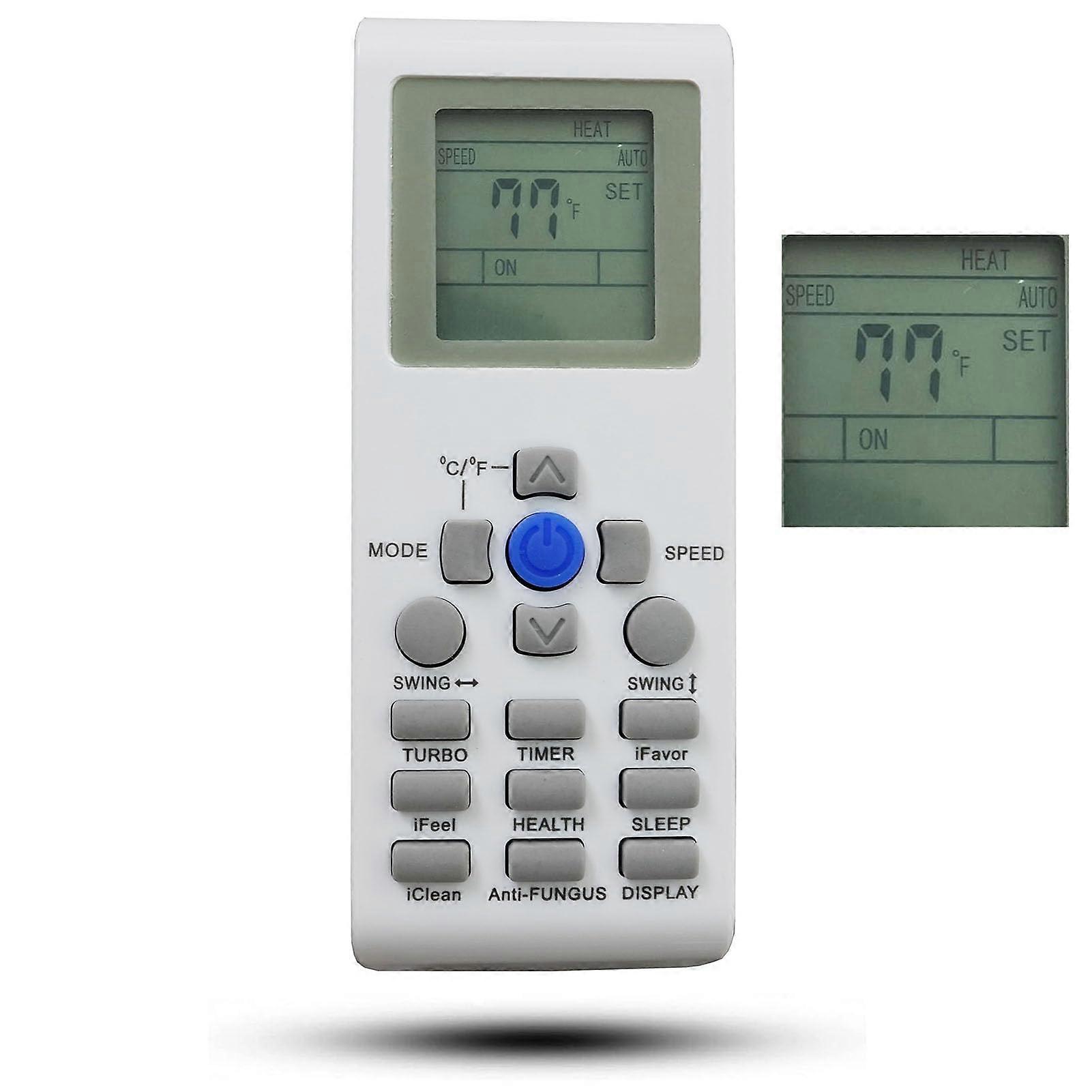 Air Conditioner Remote Replacement YKRP/001E Compatible with AUX Dual Temperature Display