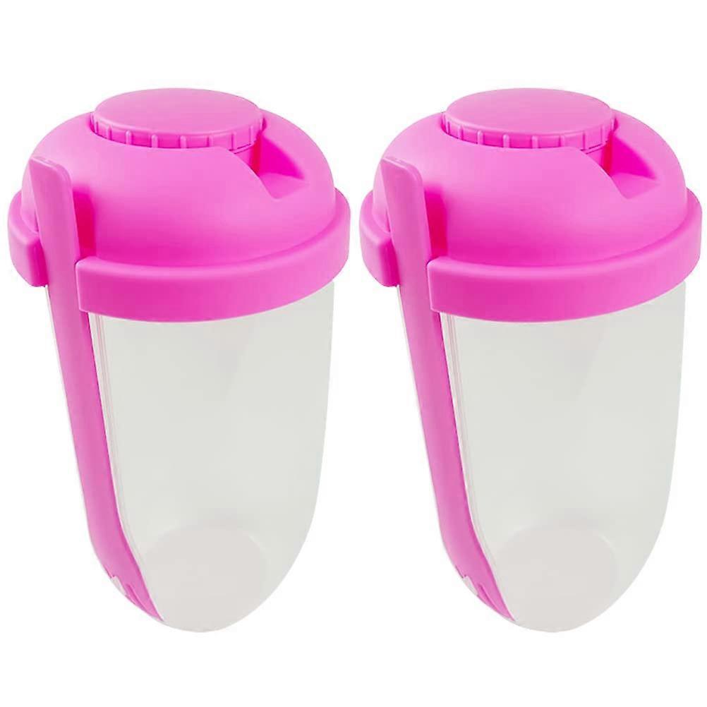 2pcs 1000ml Salad Shaker Cups with Fork, Leakproof Portable Salad Container for Lunch