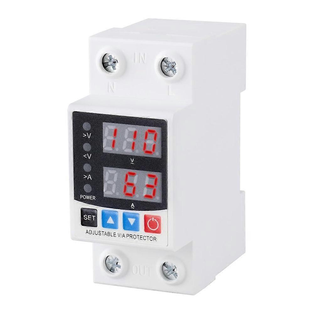 1pc Smart Circuit Breaker, Adjustable Voltage and Current Protection,AC Disconnect Current Adjustable Voltage Protector