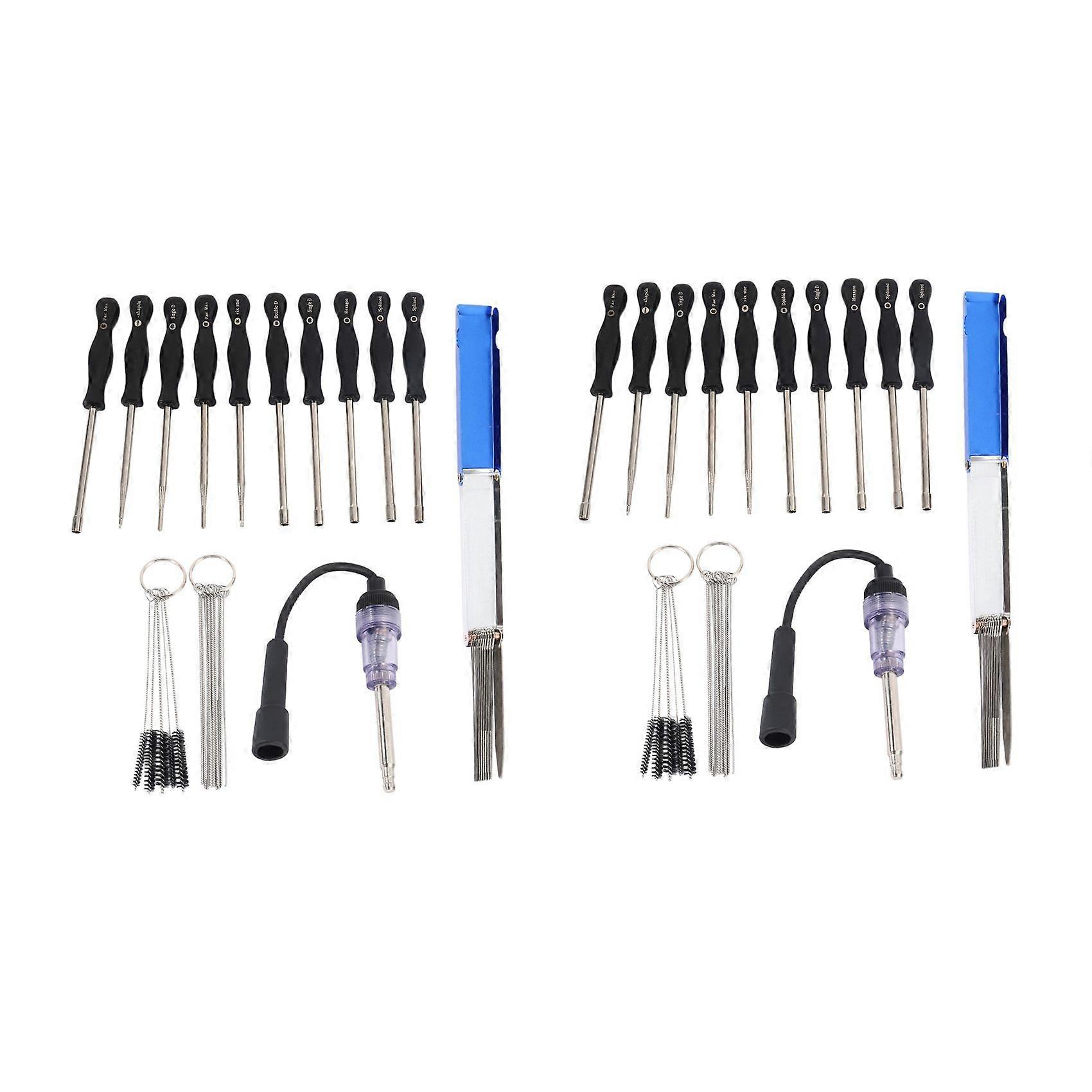 2X Carburetor Adjustment Tool Screwdriver Kit Cleaner Engine Ignition Tester for Common 2 Cycle Carburator Engine String