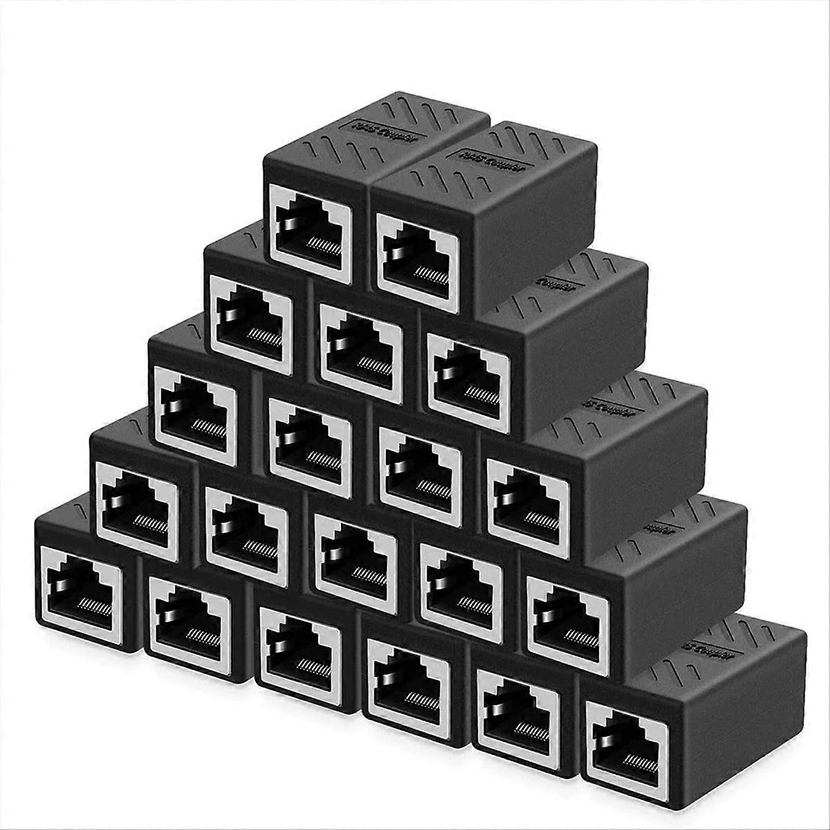 20PCS Ethernet Cable Extender,RJ45 Cat 5 Cat 6 Cat6a Coupler