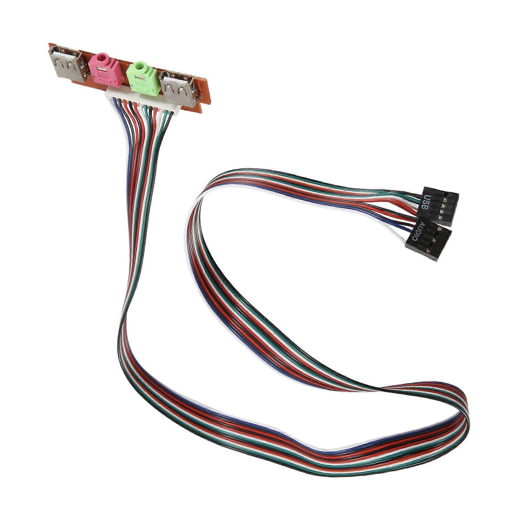 PC Computer USB Port Audio Headset Microphone Cable Support Front Panel