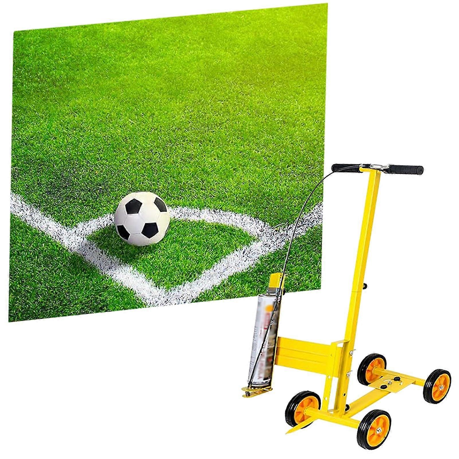 Line Marking Machine with Adjustable Stripe Width, Durable Steel Frame Sports Field Line Painter