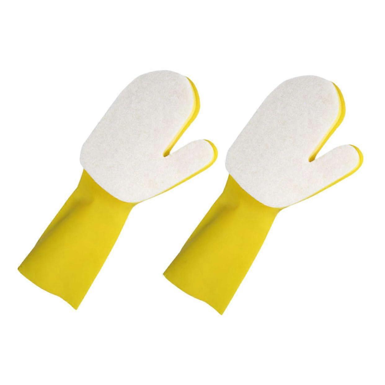 2pcs Waterproof Kitchen Cleaning Gloves with NonSlip Grip, Reusable Comfortable Fit