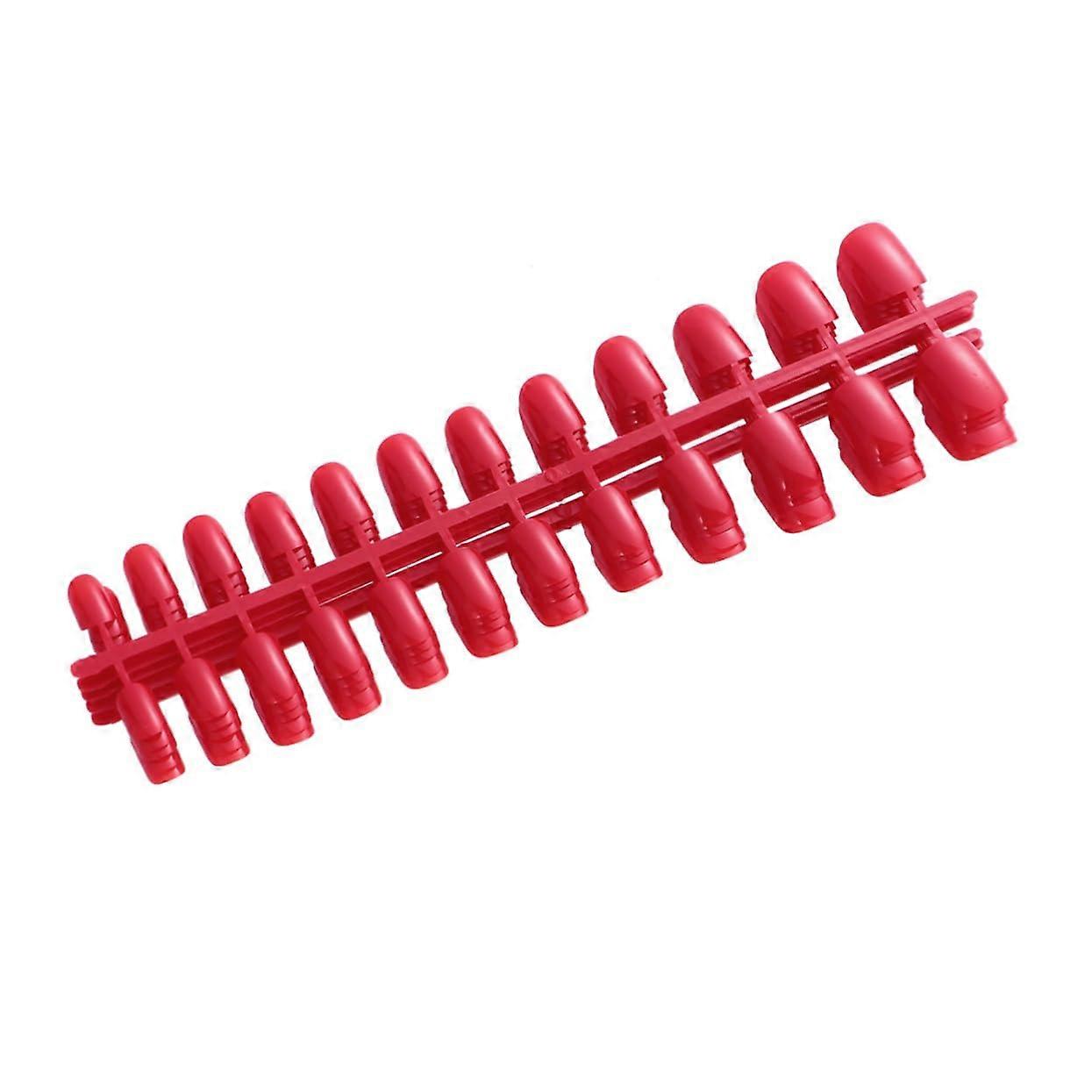 120Pcs Solid Color Fake Nails Long Full Cover Durable Medium Length Tips for DIY Manicure Red