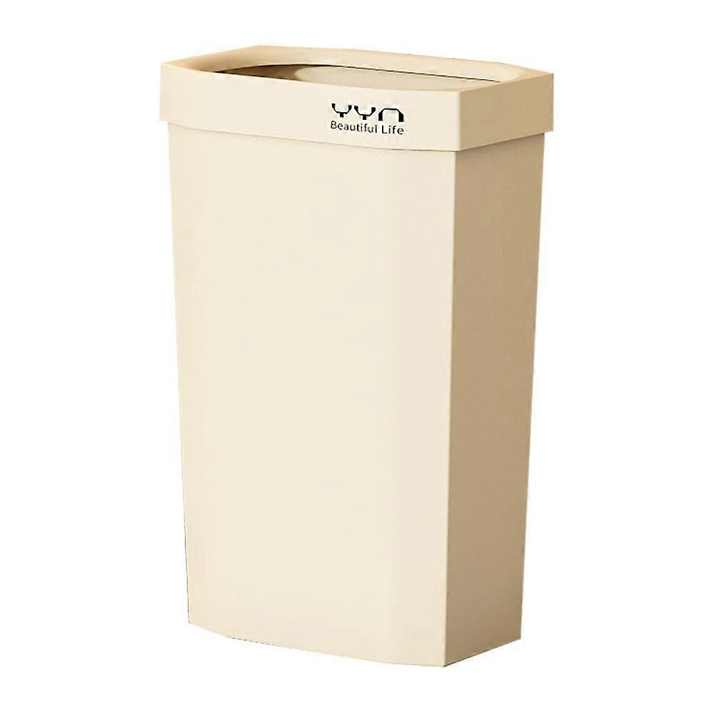 Slim Trash Can 4 Gallon Open  SpaceSaving Garbage Bin for Bathroom Kitchen Office White