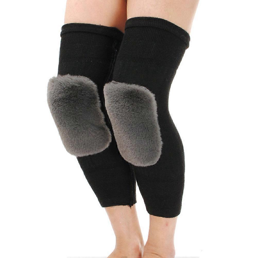 Knee Warmer for Cashmere Kneepad 1Pair Comfortable Warm Kneelet Black