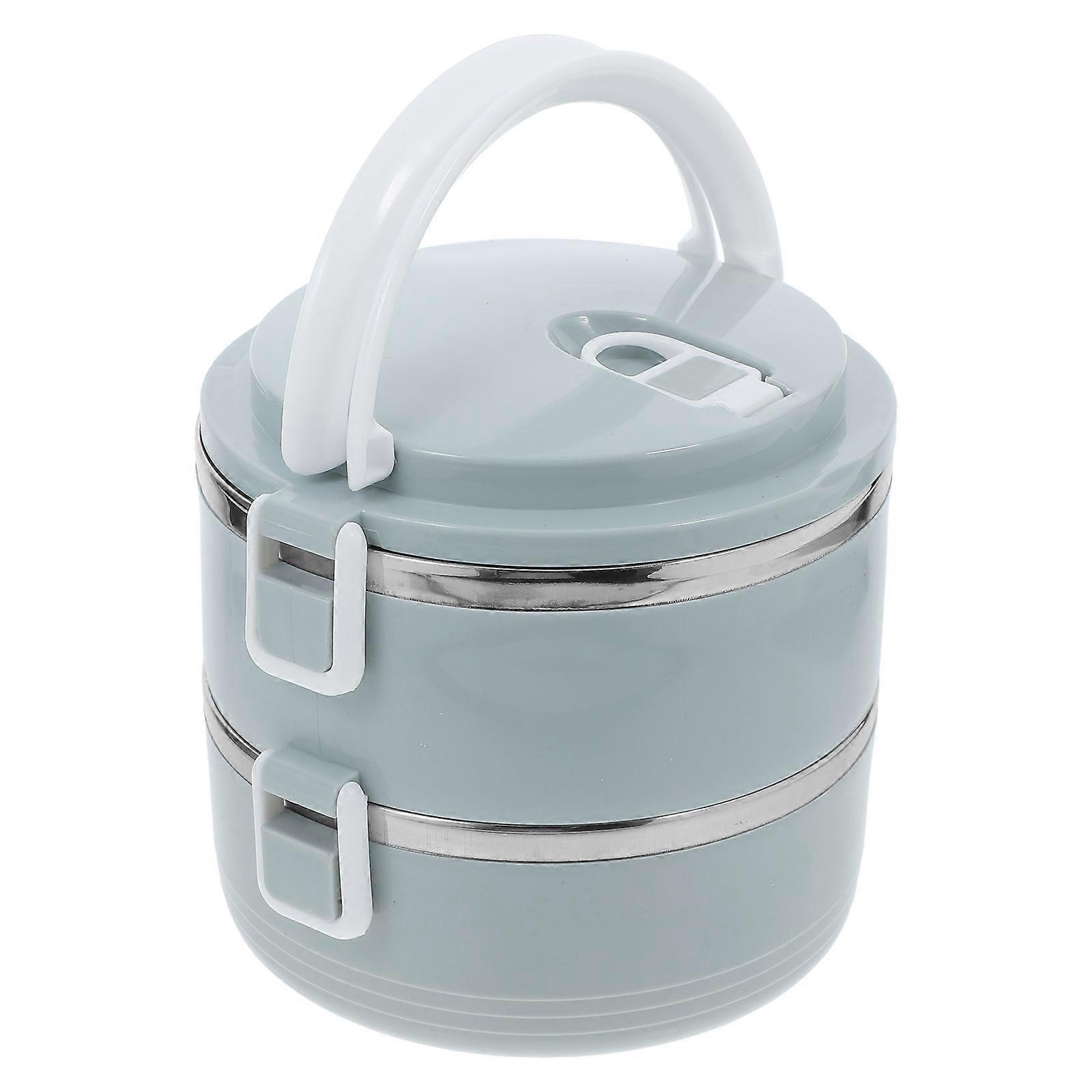 Double-Layer Bento Lunch Box Stainless Steel Lunch Box Practical