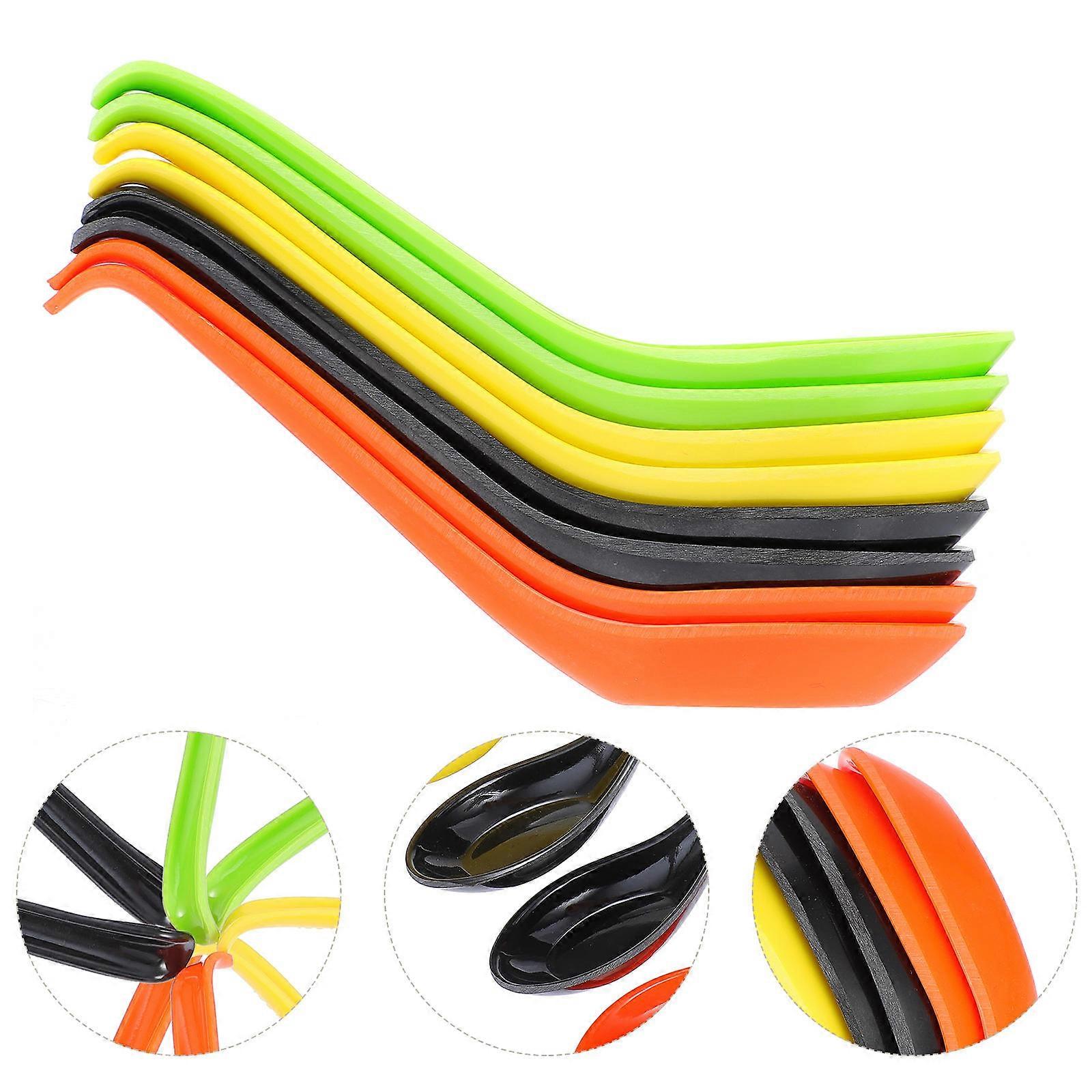 Spoons Flatware Home Use Assorted Color Eating Coffee Function 8Pcs