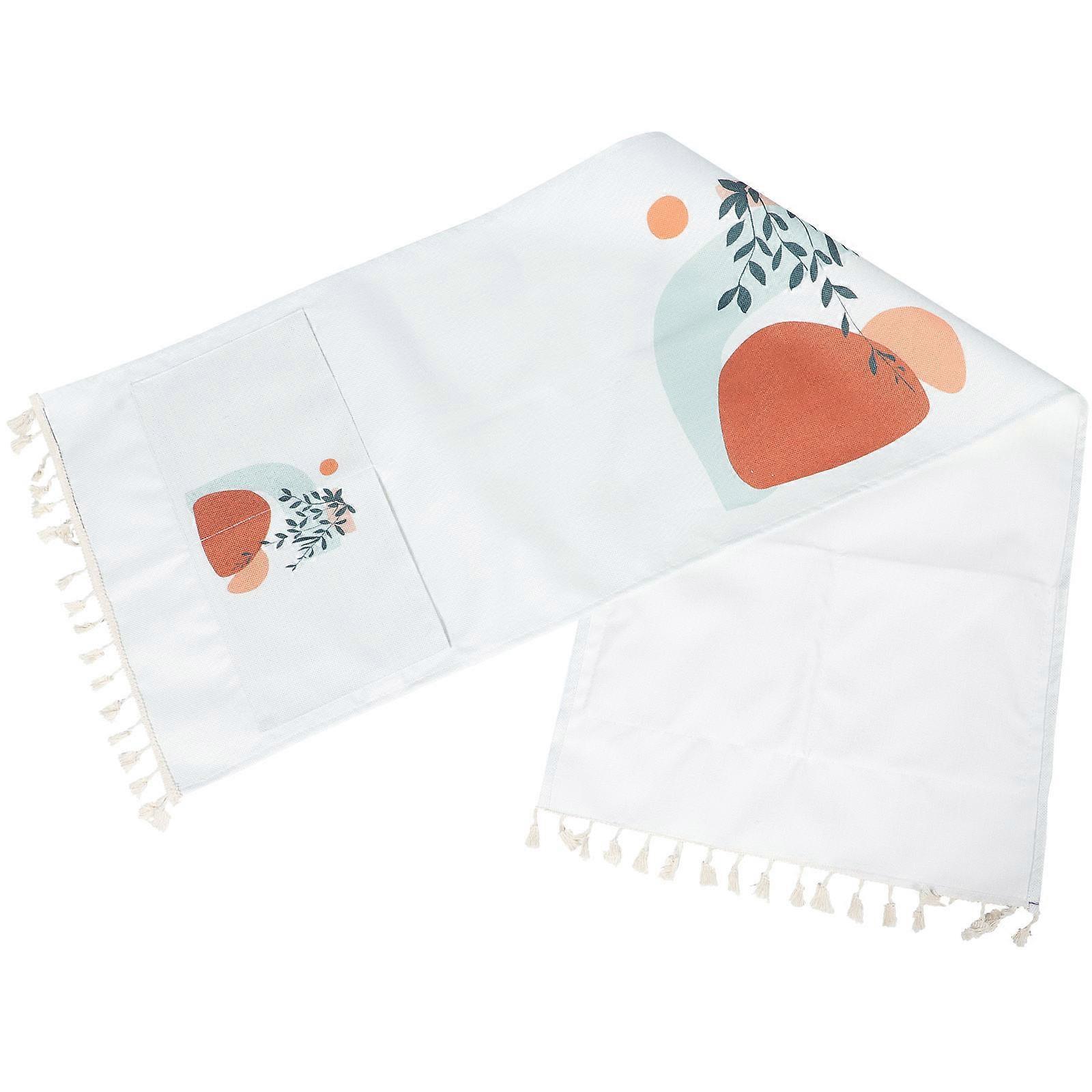 Refrigerator Cover White Polyester for Covering Use 3Pcs Set Durable