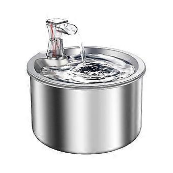 Wasserbrunnen, Edelstahl-Haustier-Wasserbrunnen für Katzen in ultra-leiser Pumpe, 2l / 67oz Automa