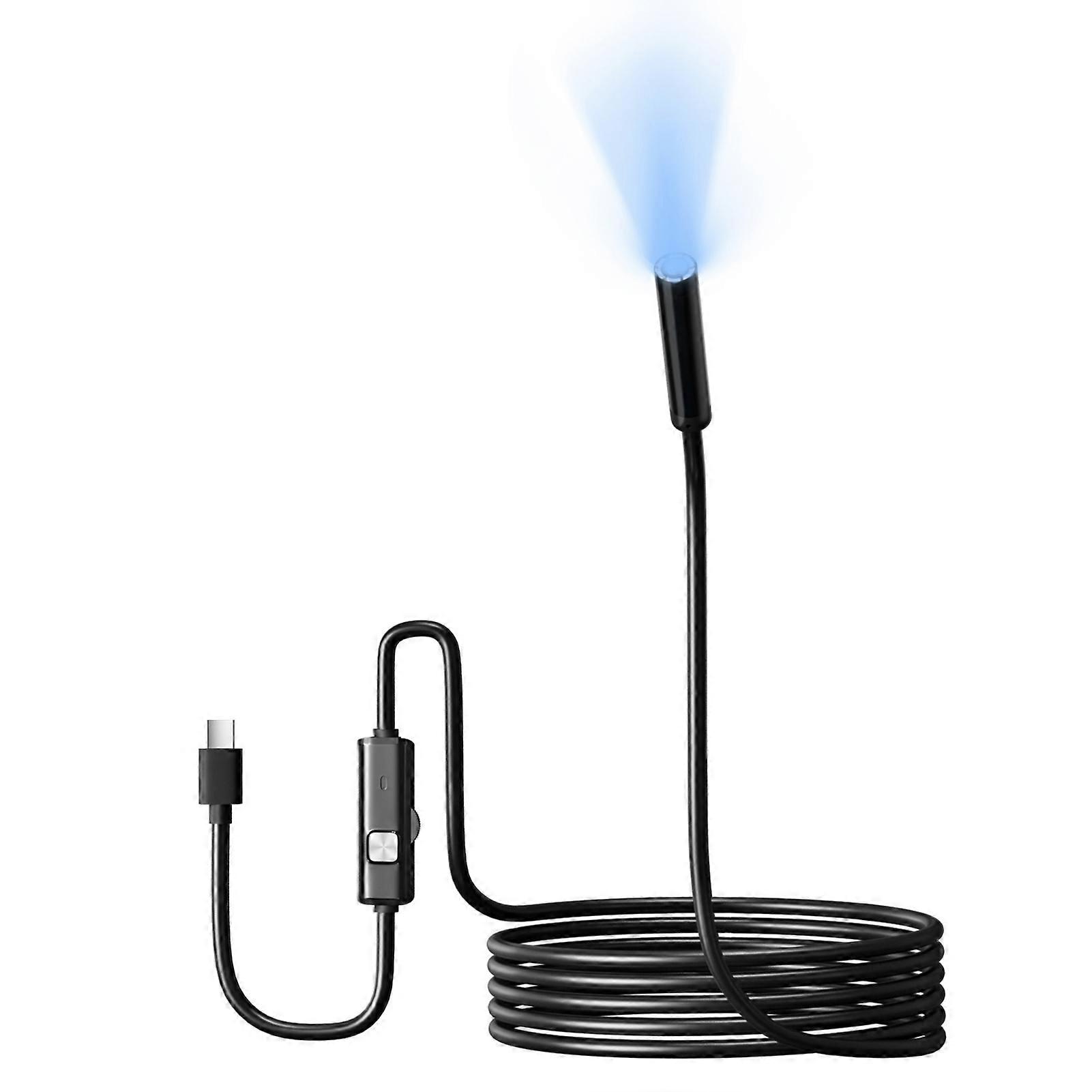 8mm Type-C Endoscope Camera - IP67 Waterproof with 8 LED Lights