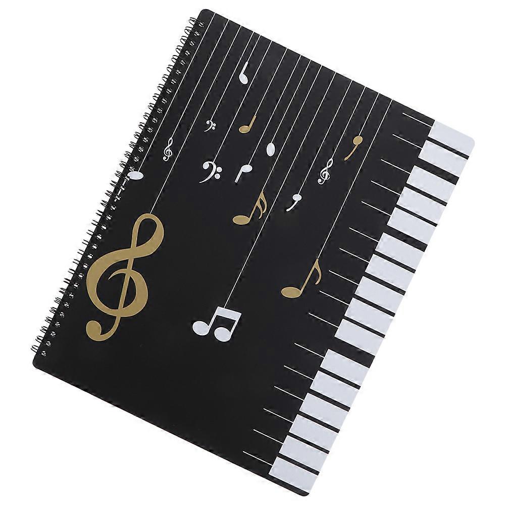 Black A4 Music Folder Document Organizer for Office 4Pcs Set