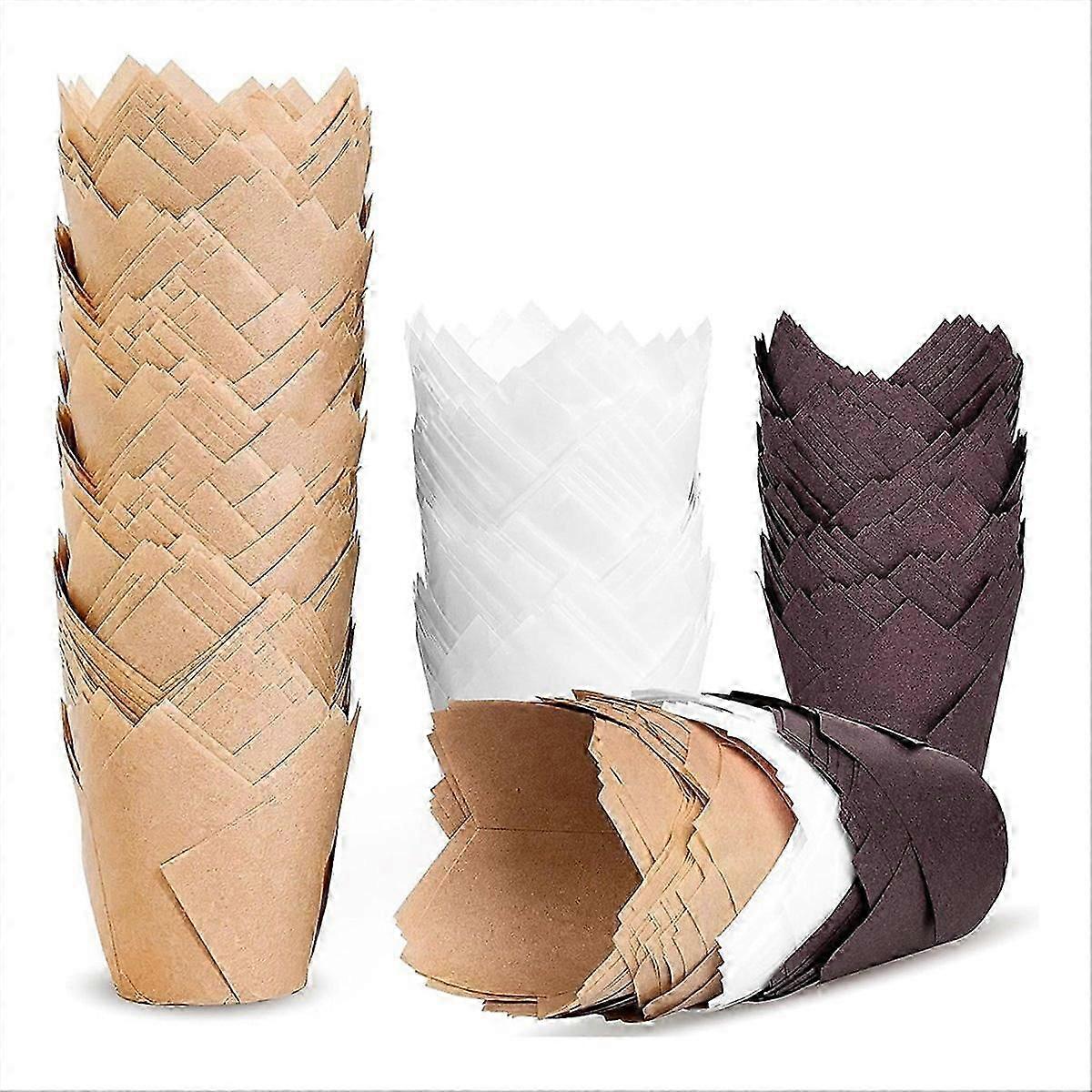 200pcs Tulip Cupcake Liners, Muffin Liners Holders for Baking Cups