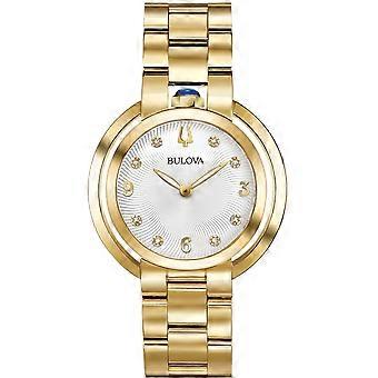 Bulova Guld Rostfritt Stål 97P125 Damklocka