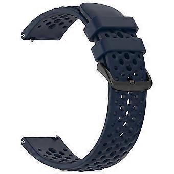 Silicone Mesh Watch Band Replacement Watch Strap for Amazfit Active Max Ink Blue