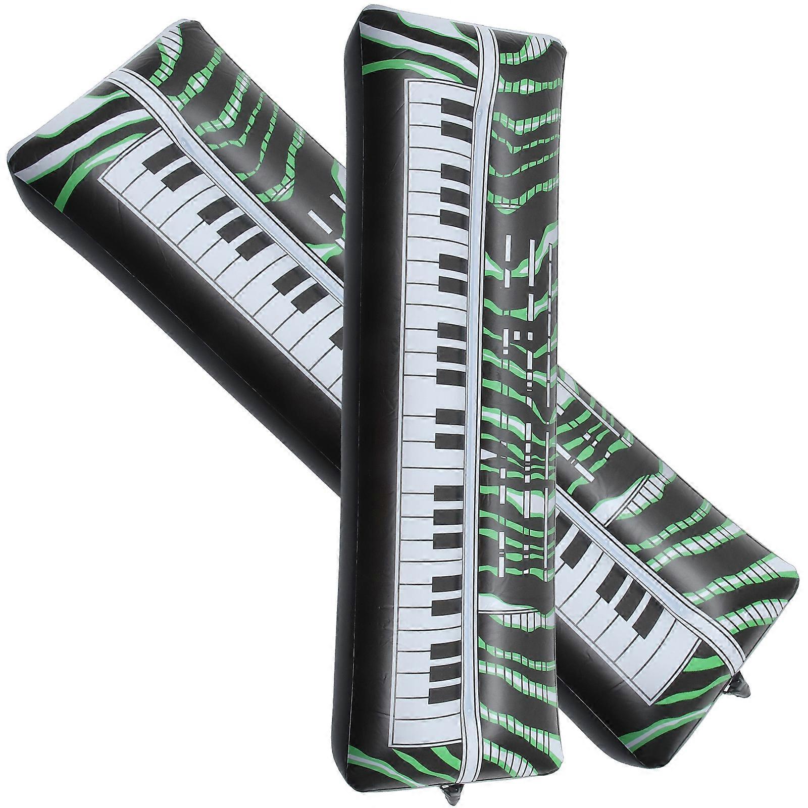 2pcs Inflatable Musical Instruments Inflatable Electronic Keyboards Music Props