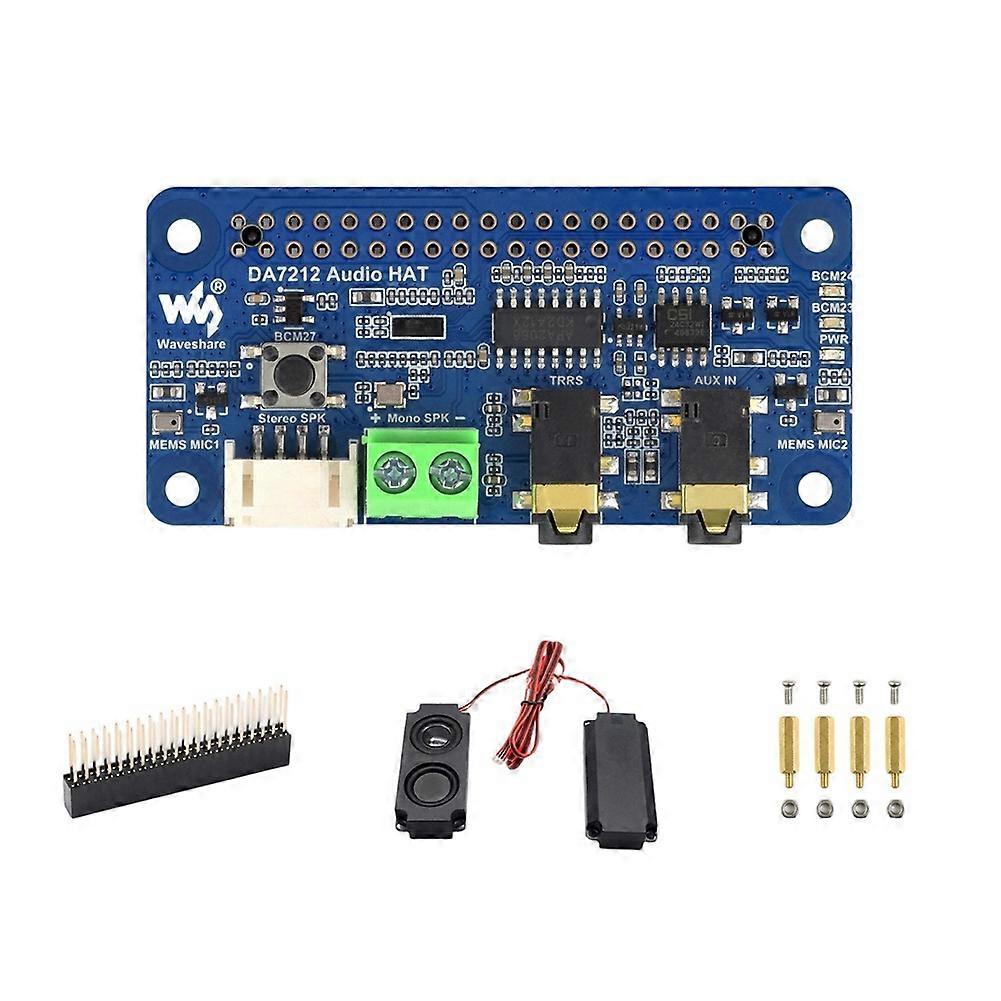 Waveshare DA7212 I2S Audio Board for Raspberry Pi Stereo Encoding/Decoding+Dual Microphones for Raspberry Pi