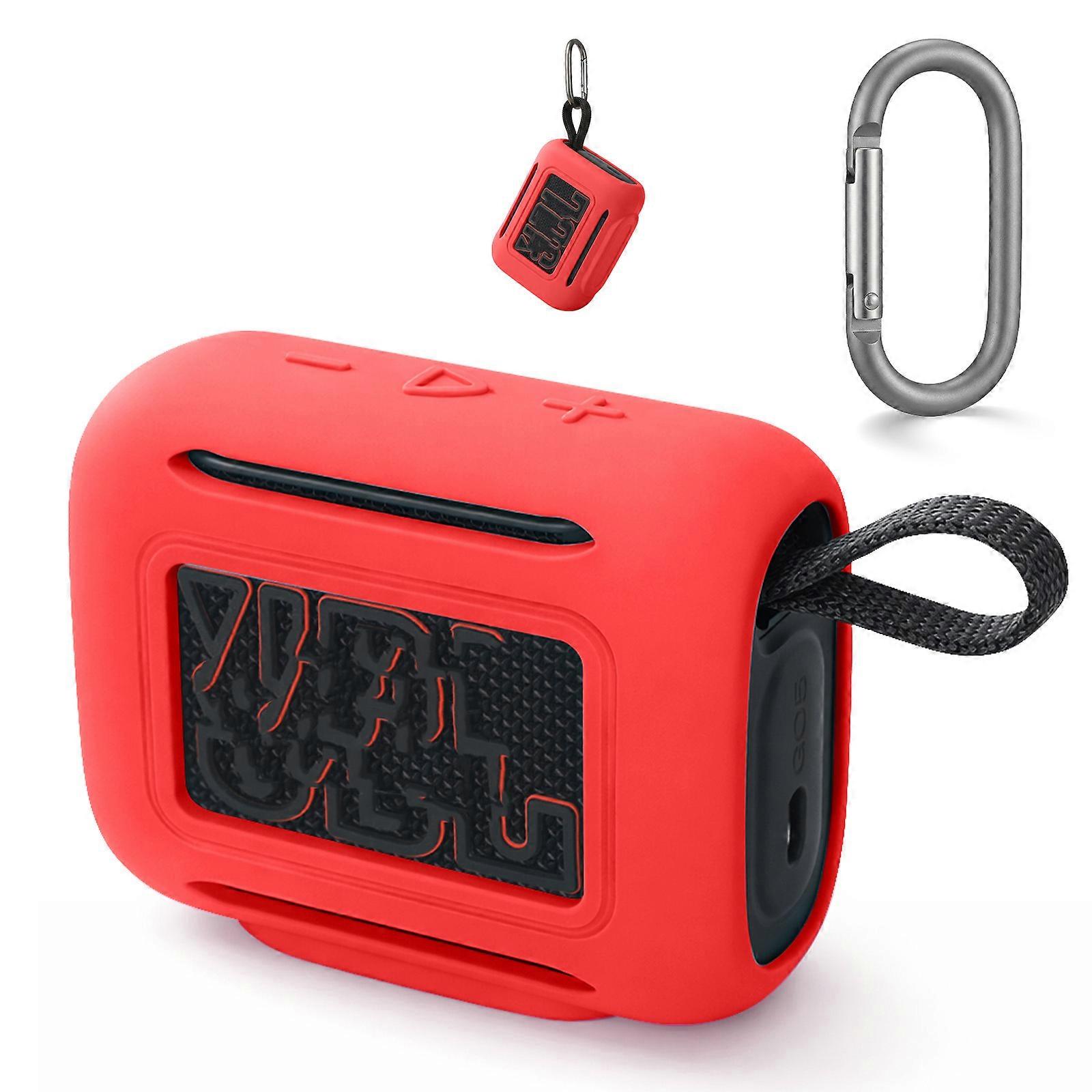 Red Silicone Protective Cover Case For JBL Go 5 Bluetooth Speaker