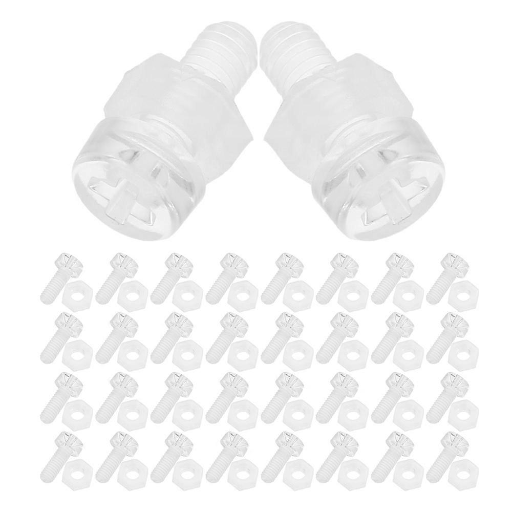 Clear Acrylic Triangle Code Fasteners for Three-Sided Fixation 100Pcs Hardware Kit