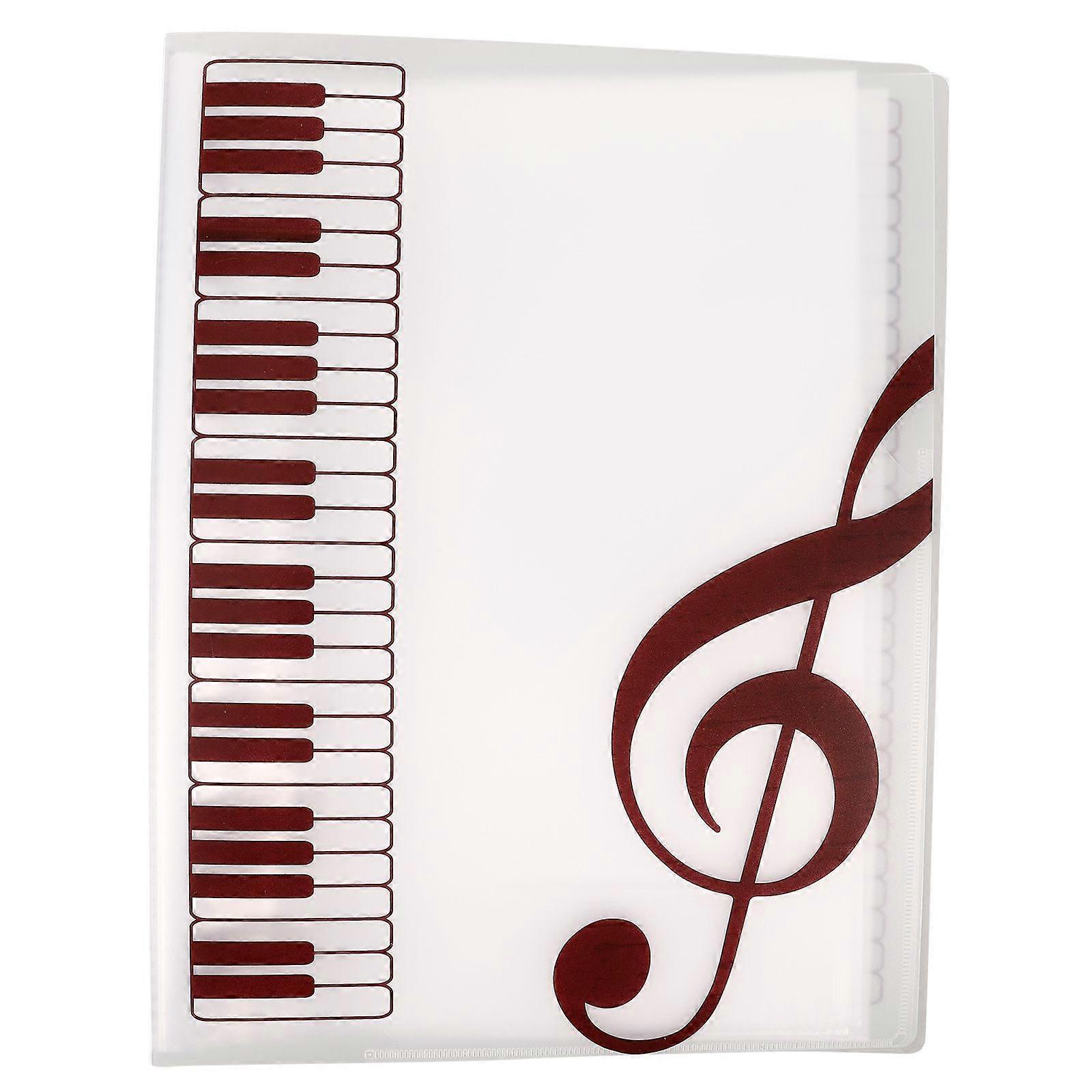 Portable Music Folder Daily Use A4 File Folder Clear File Folder Office Storage Folder