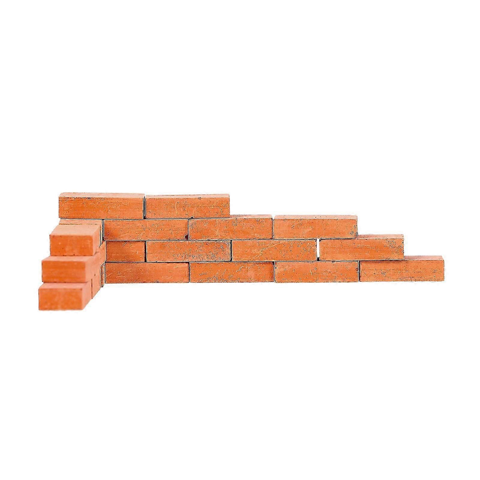 Miniature Brick Model Architectural Model Bricks for Decoration 20Pcs Red Clay