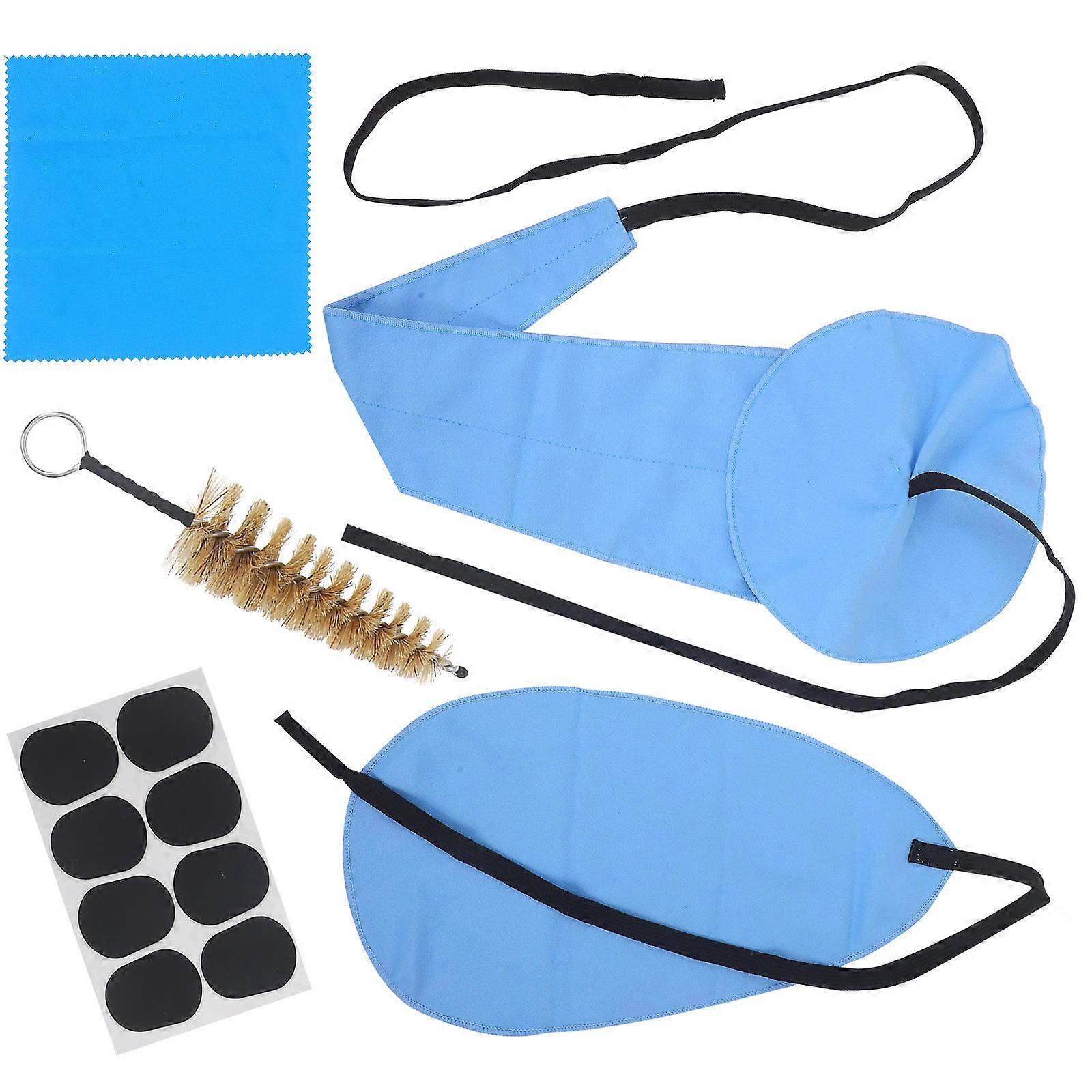 Saxophone Cleaning Tools Kit for Wind Instruments with Blue Cloth Set