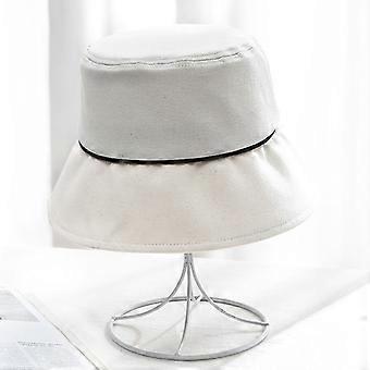 Bucket Hat Smile Embroidered Hats Fisherman Sunshade Caps for Women-MZ6704