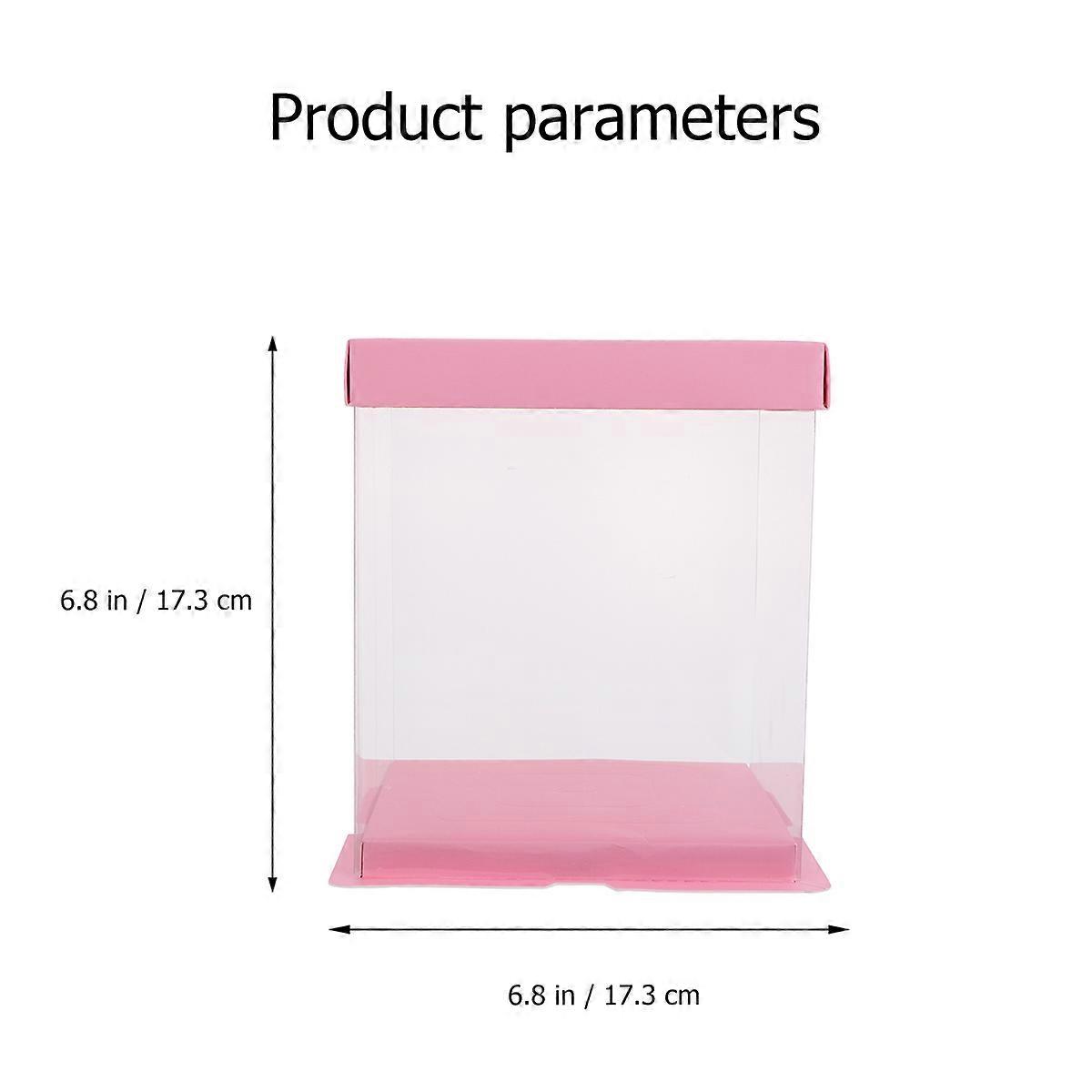 4pcs Cake Packaging Box Cake Container Transparency Cake Box Cake Wrapping Box