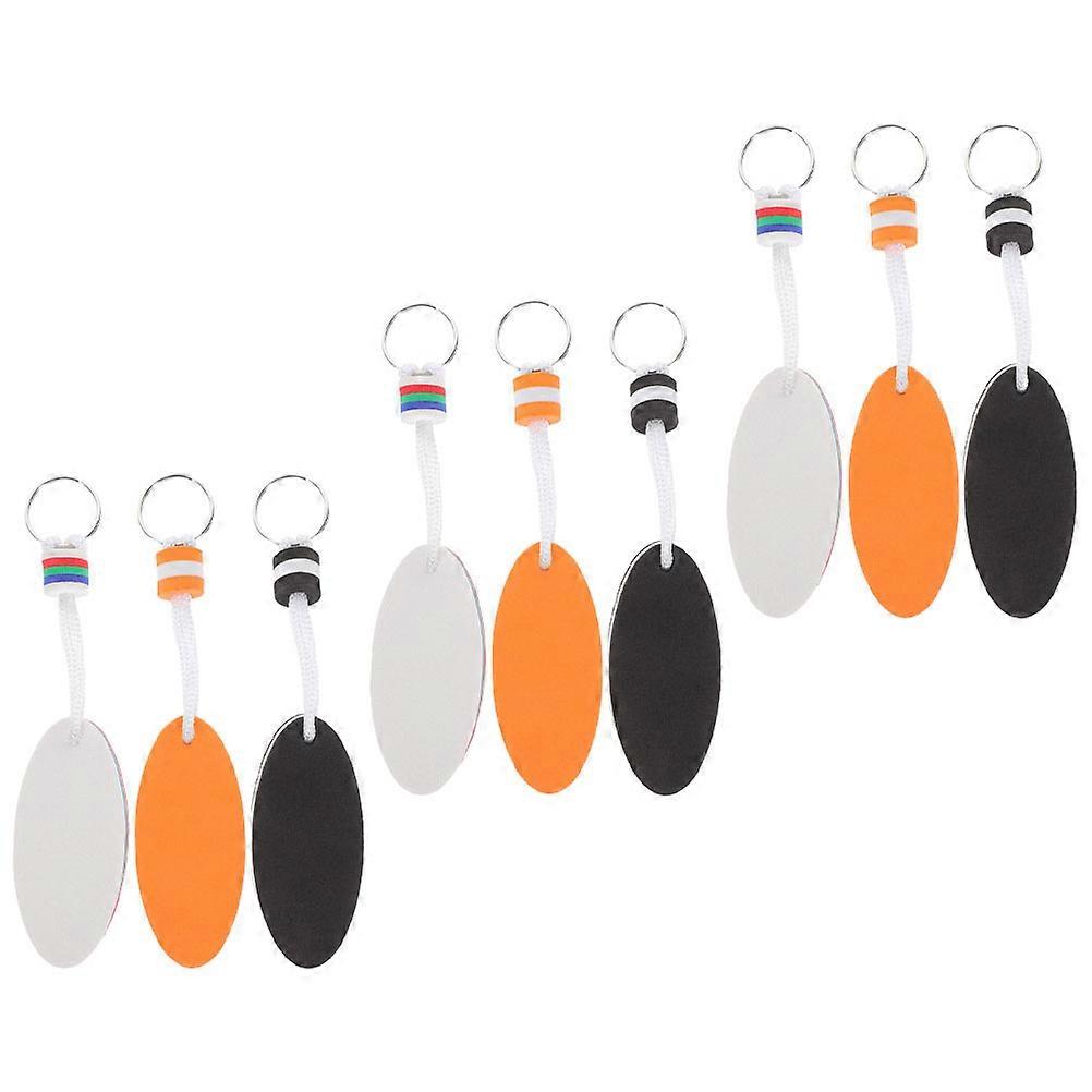 9pcs Water Activity Keychains Floating Pendants Keychains Floating Key Rings
