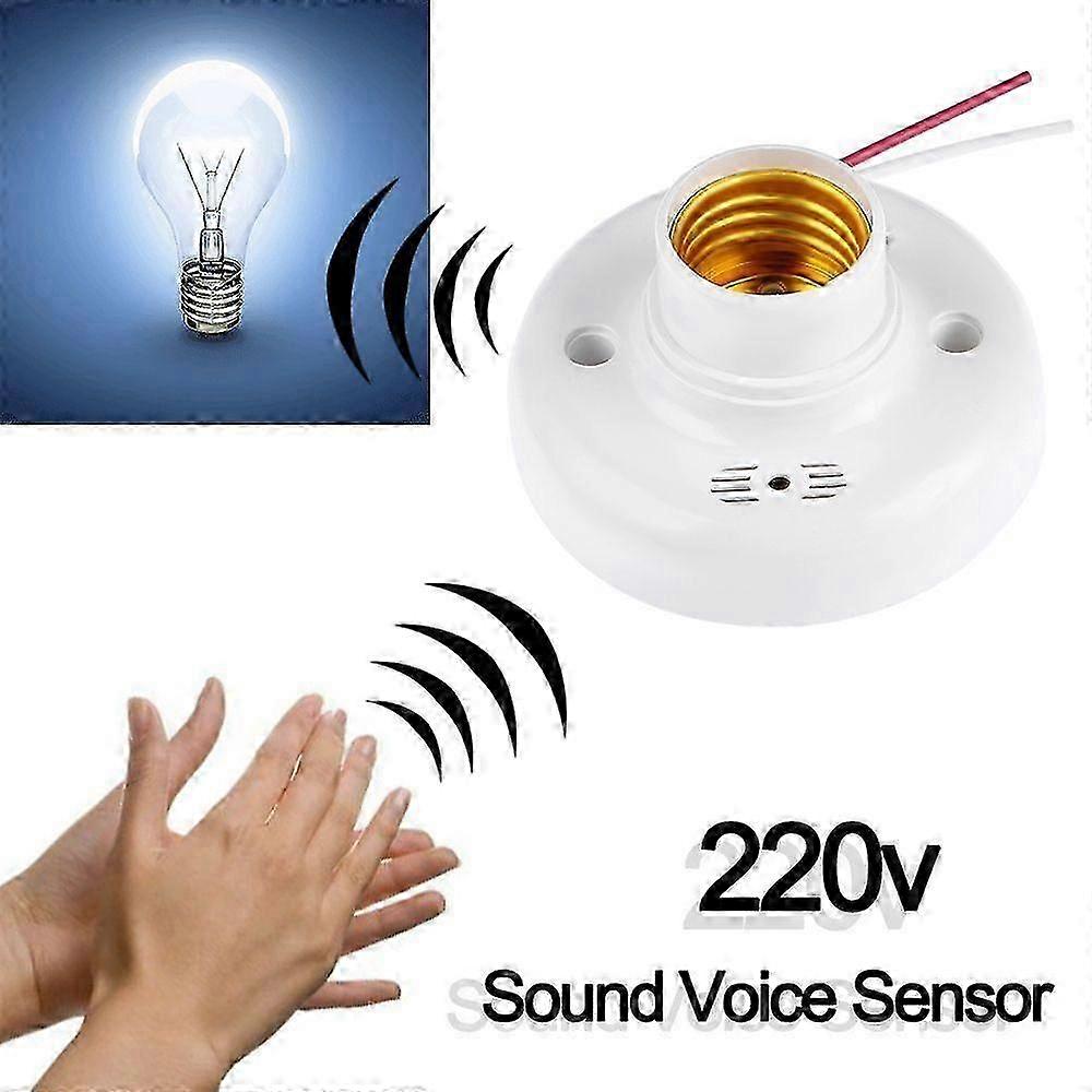Delay Switch Sensor Lamp Base Sound Voice Control Light Socket Adapter for Corridor Stairs,z