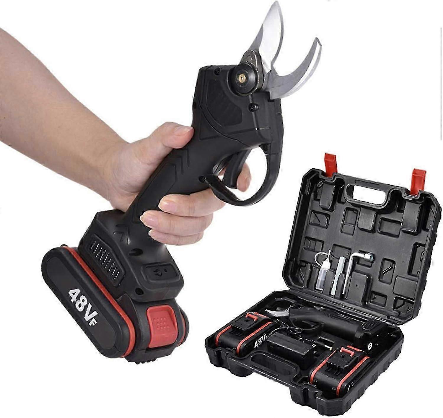 Electric Pruning Shears Garden,Portable Rechargeable Pruning Scissors Branch Cutter (AAA)