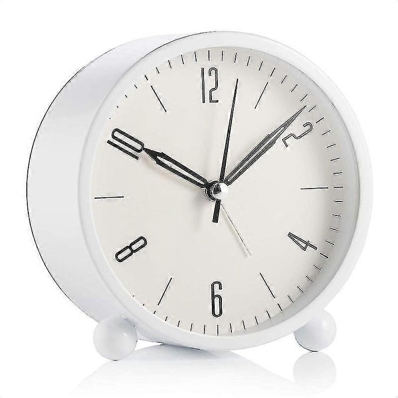 New Silent Alarm Clock-white