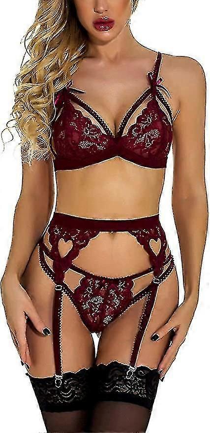 Damen Spitzen-Dessous-Set mit Strumpfband