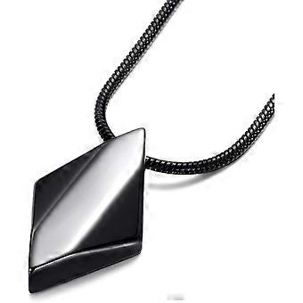 Heren wolfraamcarbide kleine pijl hanger ketting met 22 inch roestvrijstalen slangenketting