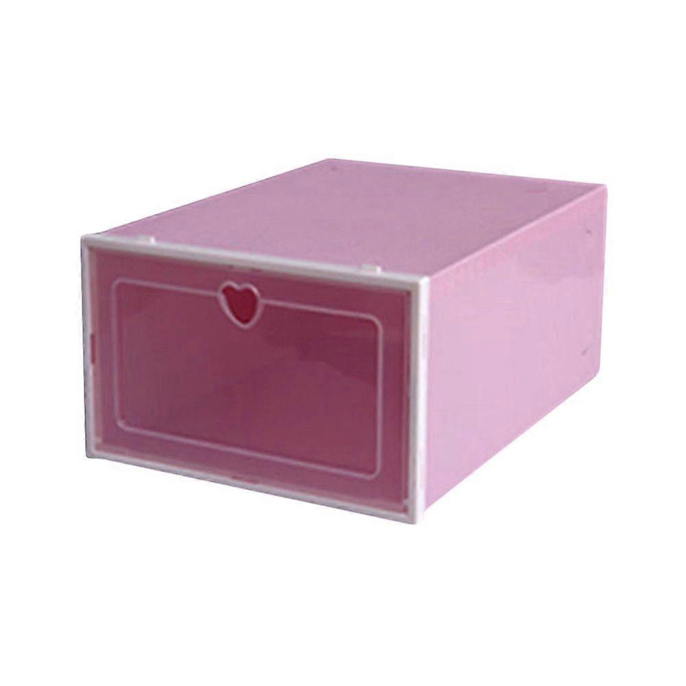 Clear PP Stackable Dust-proof Flip Drawer Shoes Box Storage Container Organizer KAESI