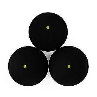 3er-Pack Squashbälle, ein gelber Punkt, langsame Sportgummibälle, für professionelle Squashspieler und Wettkämpfe