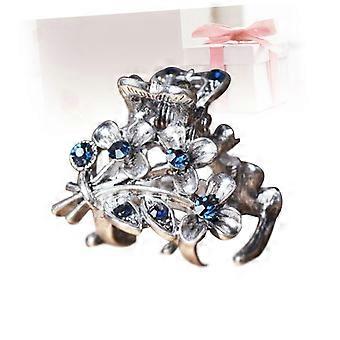 Pcs Vintage Hairpin for Women Silver Glitter Claw Clips Decorative Hair Snaps for Women Girls Non-slip Hairpin Barrette Silver