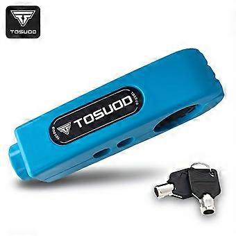 Heavy-Duty Anti-Theft Lock for Bicycle Motorcycle, Blue ABS, Lightweight Portable with 2 Keys