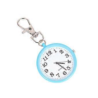 Retro Hanging Pocket Watch Vintage Watch Pendant Chain Necklace Pocket Watch Necklace Sky-Blue
