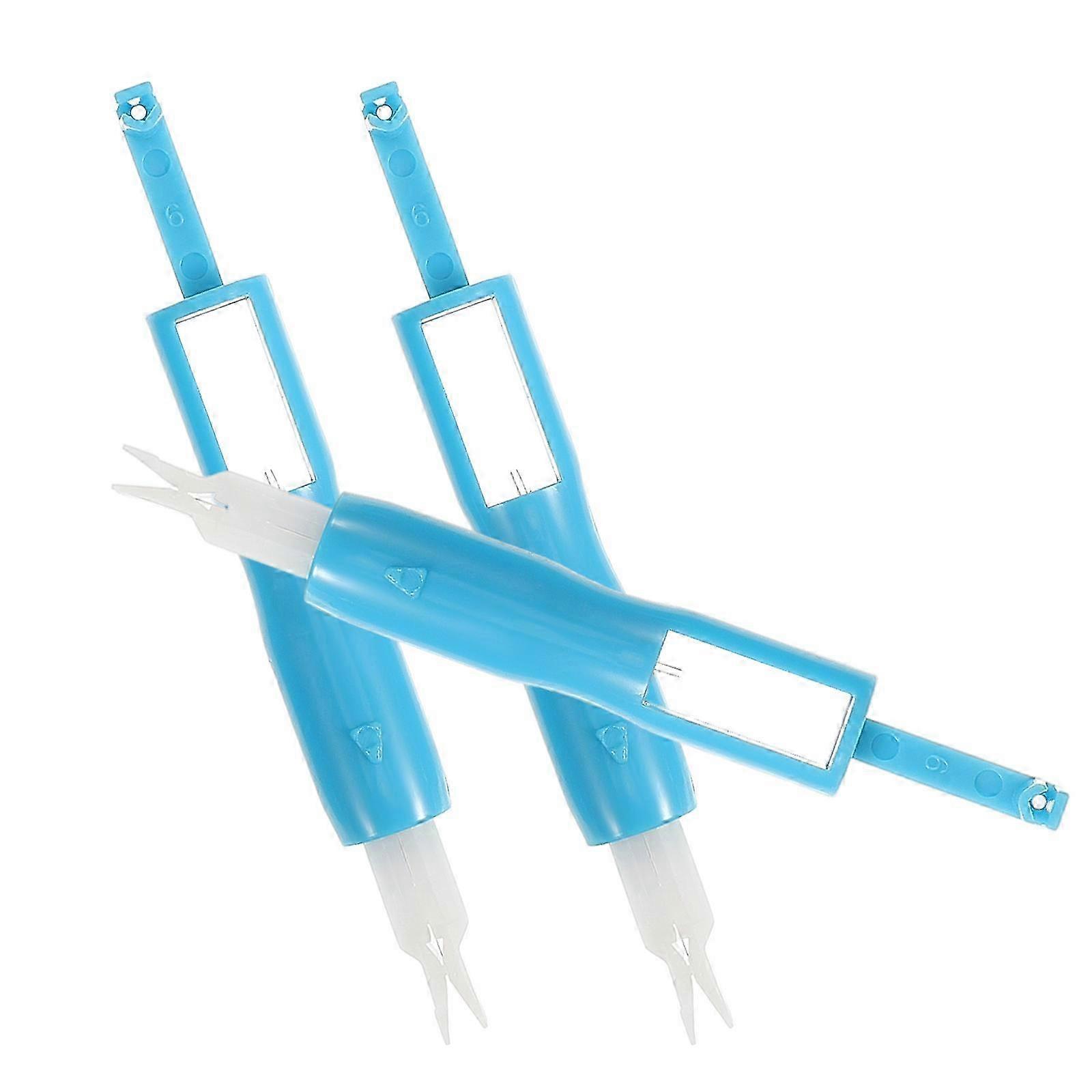 3pcs Sewing Needle Inserter Needle Threading Tool compatible with Sewing Machine (Blue)