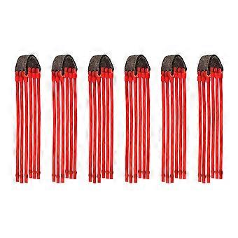 6Pcs Multipurpose Red Latex Catapult Strap Rubber Bands Outdoor Game Pull Belt for Camping and Outdoor Activity Multicolor
