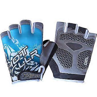 Outdoor Sport Ice Silk Handschuhe Halber Finger Rutschfest Atmungsaktive Sonnencreme Fäustlinge Radfahren Fitness Training Handschuhe