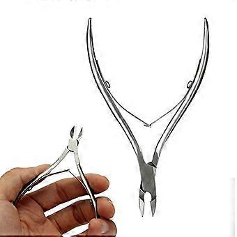 Stainless Steel Cuticle Nipper with Precise Curved Cutter and Ergonomic Grip for Pedicure