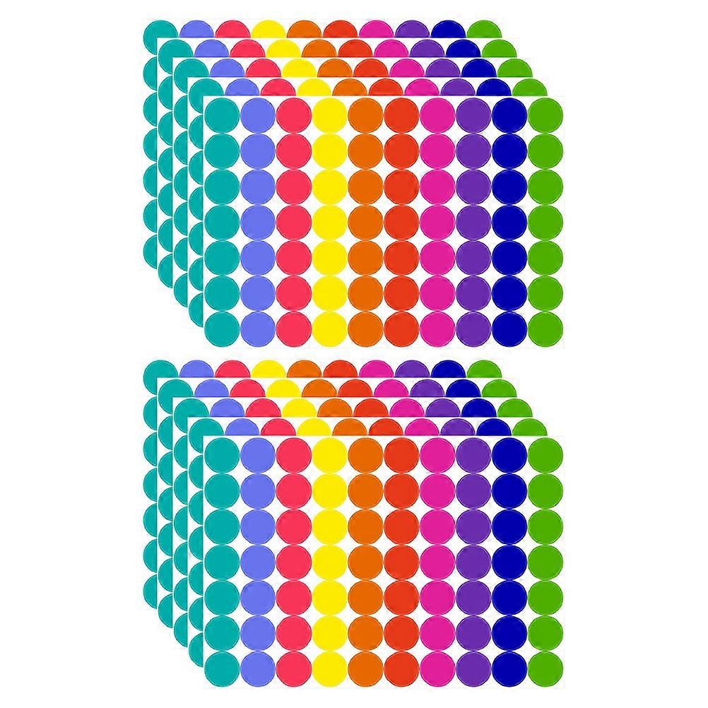 10 Sheets Adhesive Circle Coding Labels Dot Label Stickers Gift Round Dots Stickers