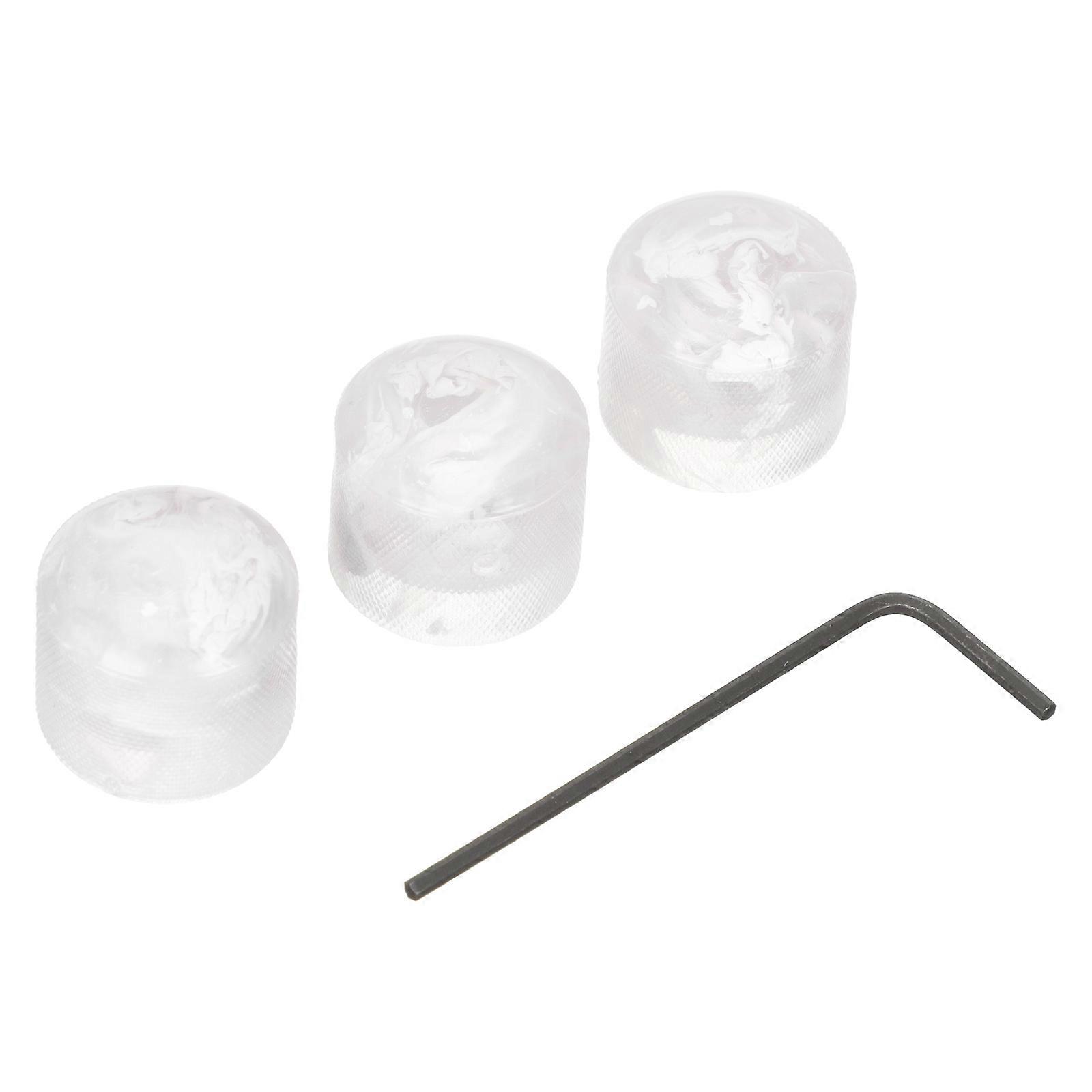 1 Set Plastic Rotary Knobs Audio Knobs with Wrenches for Electric Guitar Bass