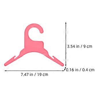 Pet Clothes Hanger Plastic for Storage 8Pcs Pink Dog Cat Puppy Clothing Rack