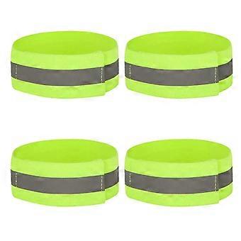 Reflective Armbands, 4pcs High Visibility Reflective Wristbands Ankle Bands Compatible with Jogging Running Cycling A-YUHAO