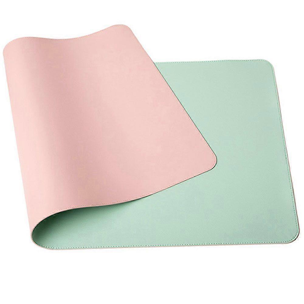 L-Shaped Leather Desk Pad Smooth Durable Double-Sided