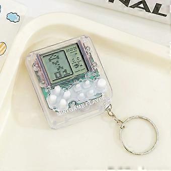 Tetris Game Keychain - Mini Handheld Puzzle Player for Retro Stress Relief Fun